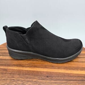 Bzees Boots Women's 7 M Black Fabric Get Along Slip On Comfort Ankle Booties
